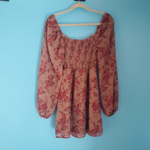 Forever 21 Tunic Size XS Floral Long Sleeve - Picture 3 of 5